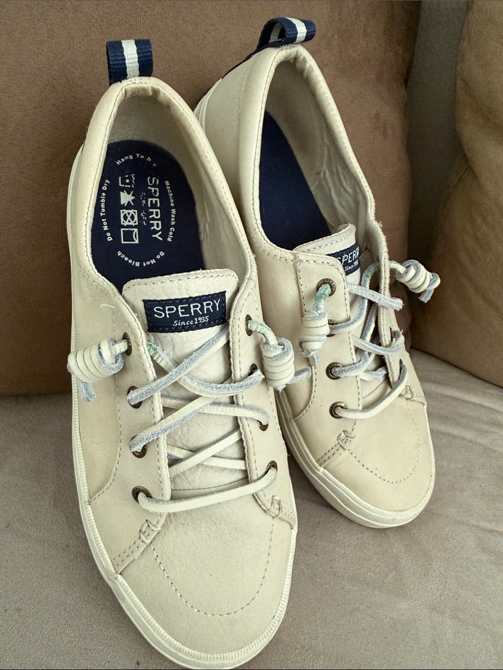 Sperry Cream/Tan Women's Boat Sneaker